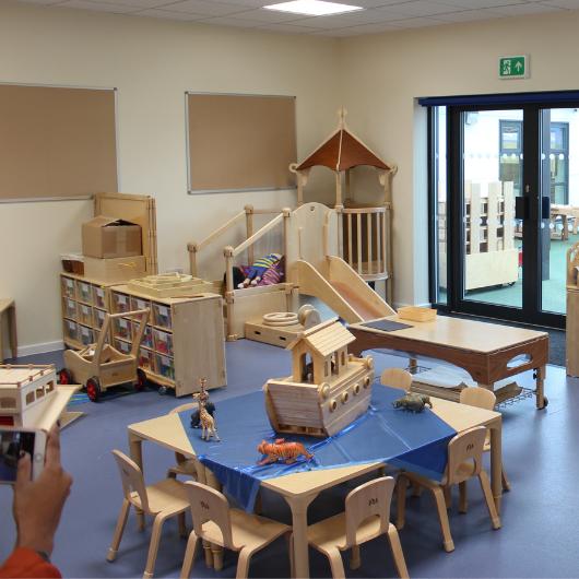 Image of a room set up at Barking Riverside Nursery