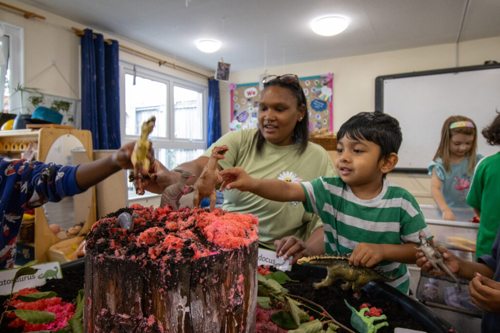 Playing with a Volcano at LEYF Children's Garden Nursery