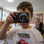 Learning to use a camera at LEYF Children's Garden Nursery
