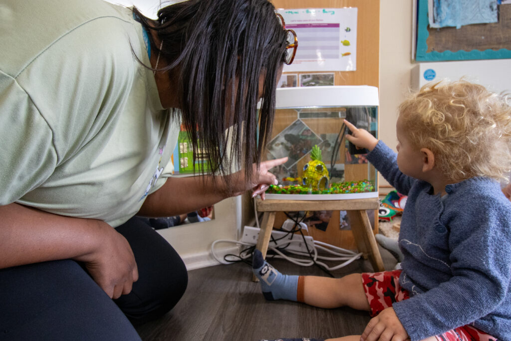 Discovering fish at LEYF Children's Garden Nursery