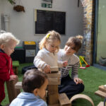 Playing with bricks at LEYF Marsham Street Nursery