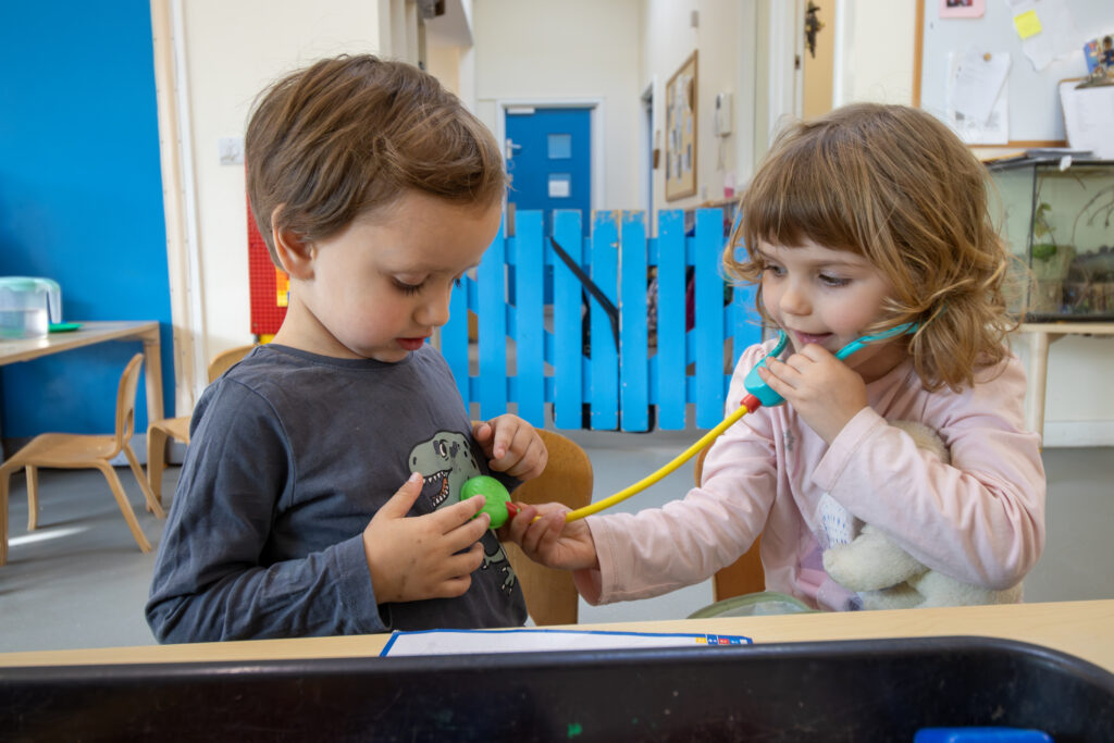 Fun on the phone at LEYF Noah's Ark Nursery