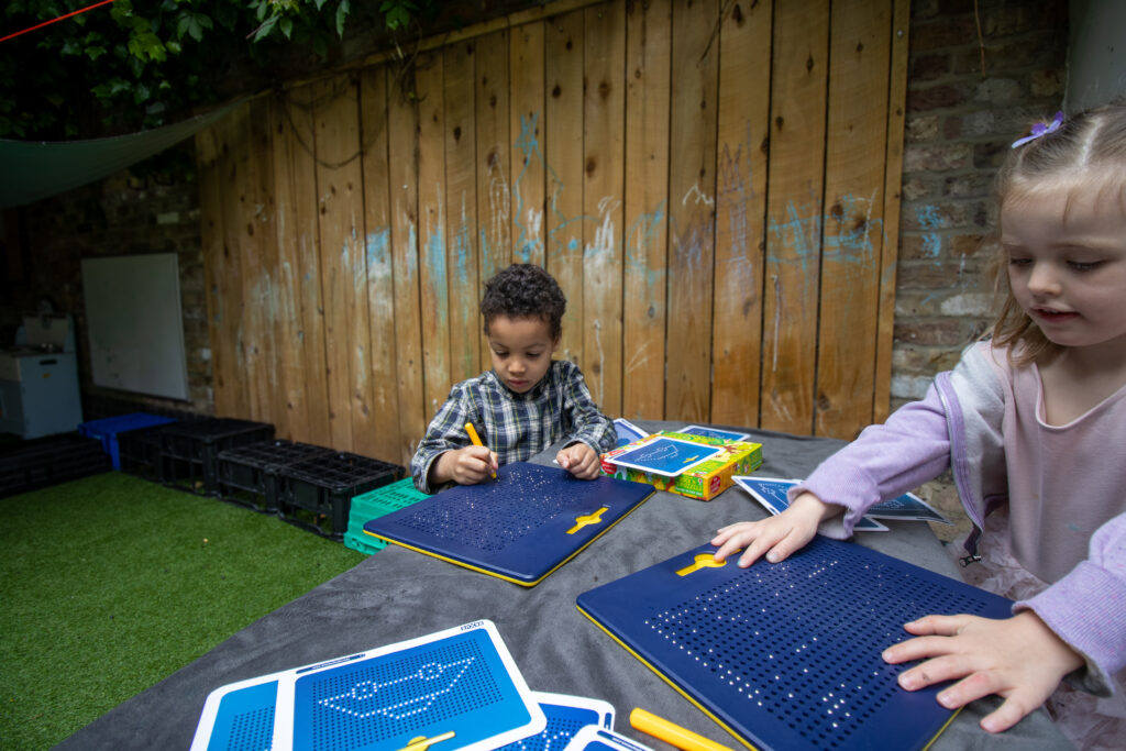 Outside art at LEYF Earl's Court Nursery