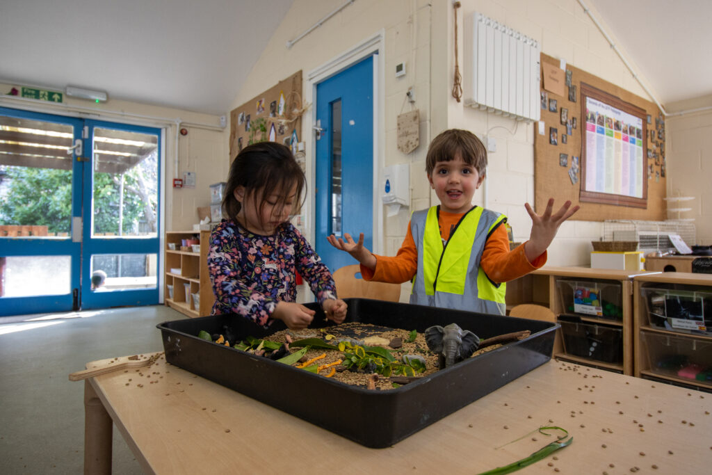 Sensory play at LEYF Burgess Park