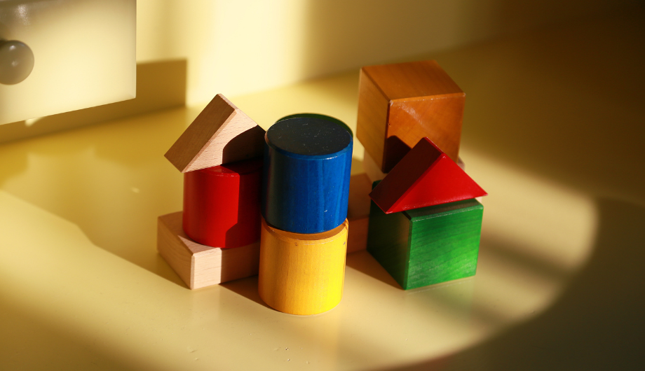 building blocks casting a shadow