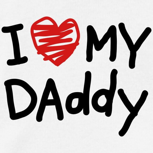 Child's writing saying I heart my daddy