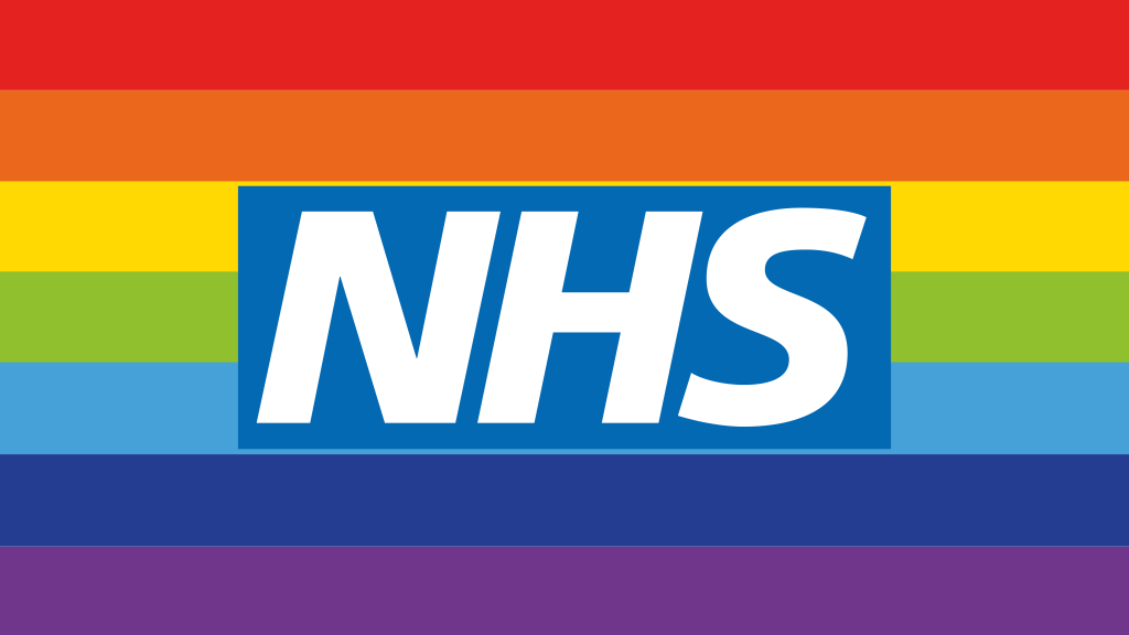 A rainbow NHS badge