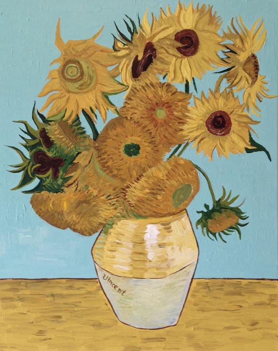 Sunflowers painted by Vincent Van Gogh