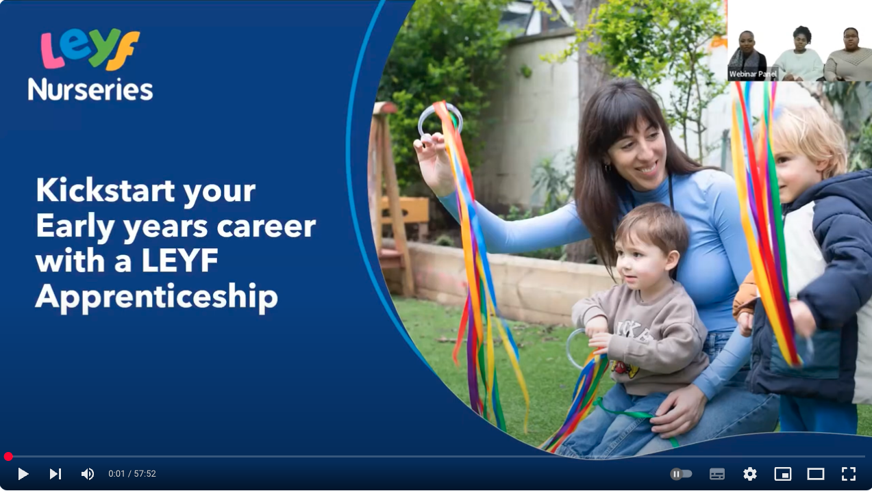 Kickstart your early years career with a LEYF Apprenticeship webinar