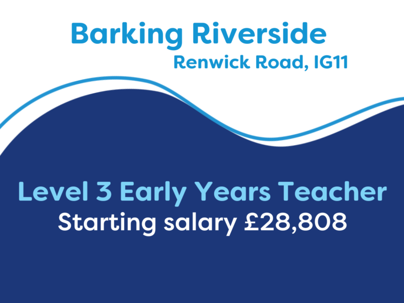 Barking Riverside Job Nursery Early Years Educator