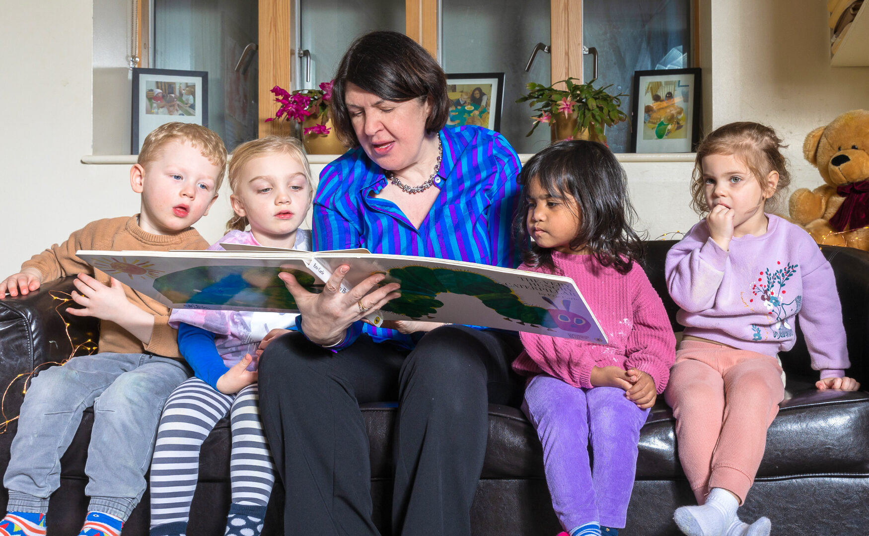 Dr June O'Sullivan with a children