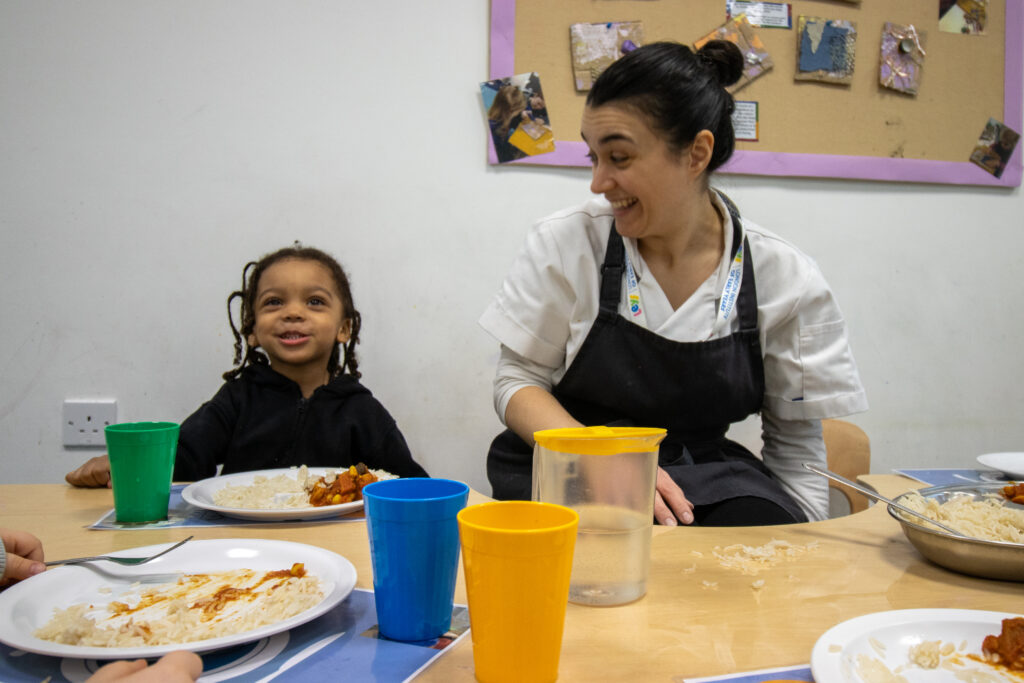 Leyf chef academy chef with child